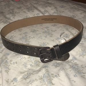 AEO Black Double Buckle Belt